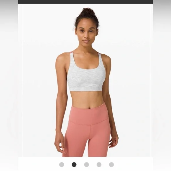 Women's Gray and Pink Lululemon Energy Bra size 8 - Picture 2 of 8